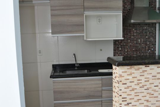 Cozinha - Armários de apartamento para alugar com 2 quartos, 57m² em Ponte Sao Joao, Jundiaí