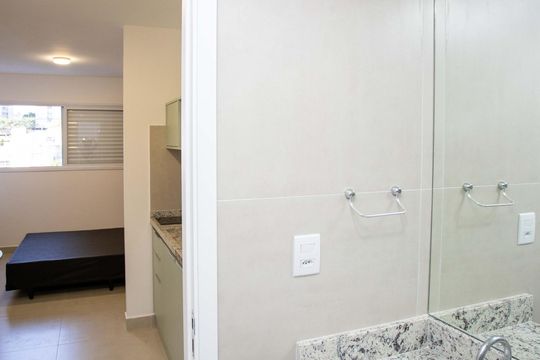 Banheiro de kitnet/studio à venda com 1 quarto, 21m² em Centro, Diadema
