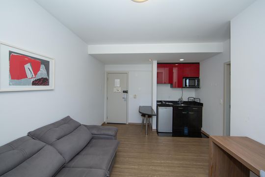 SALA de apartamento para alugar com 1 quarto, 38m² em Barro Preto, Belo Horizonte