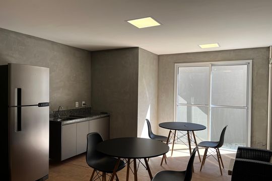 Área comum - Salão de festas de kitnet/studio à venda com 1 quarto, 25m² em Barra Funda, São Paulo