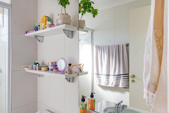Banheiro da Suíte de apartamento à venda com 3 quartos, 97m² em Vila Gumercindo, São Paulo