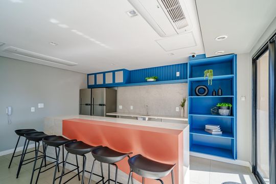 Área comum - Bar de kitnet/studio para alugar com 1 quarto, 34m² em Butantã, São Paulo