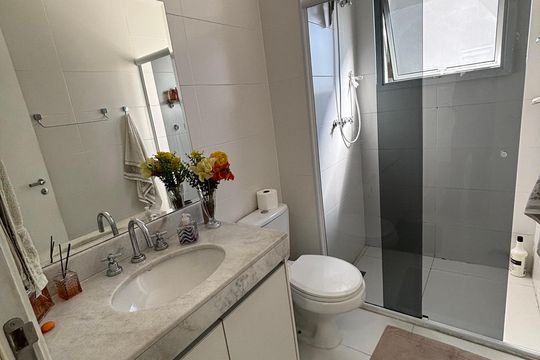 Banheiro de apartamento à venda com 3 quartos, 94m² em Centro, São Bernardo do Campo