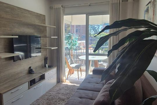 Sala de apartamento à venda com 1 quarto, 87m² em Jardim Leonor, São Paulo