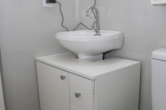 Banheiro da Suíte de apartamento para alugar com 1 quarto, 24m² em Barra Funda, São Paulo