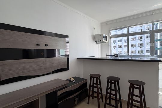 Sala de apartamento para alugar com 1 quarto, 50m² em José Menino, Santos