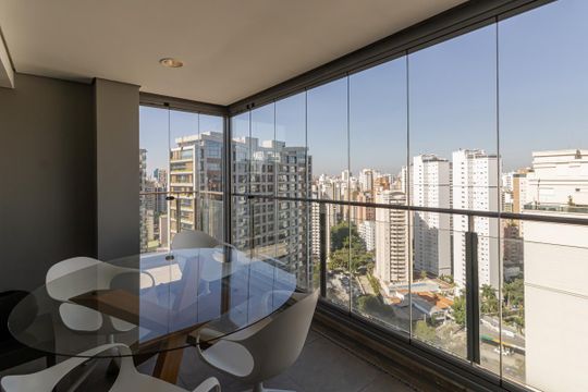 Sacada de apartamento para alugar com 1 quarto, 98m² em Vila Nova Conceição, São Paulo