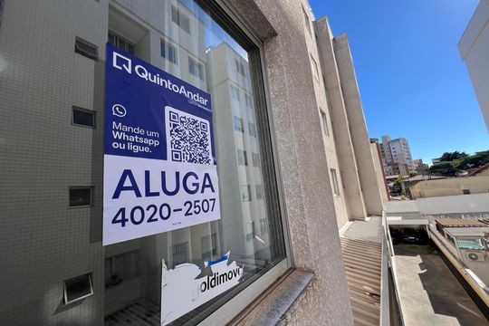 Placa QuintoAndar  de apartamento para alugar com 2 quartos, 58m² em Ouro Preto, Belo Horizonte