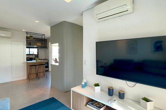 Sala de apartamento para alugar com 1 quarto, 70m² em Pinheiros, São Paulo