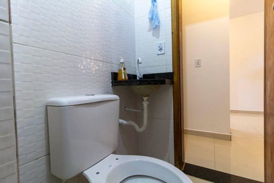 Banheiro de apartamento para alugar com 2 quartos, 42m² em Vila Euthalia, São Paulo