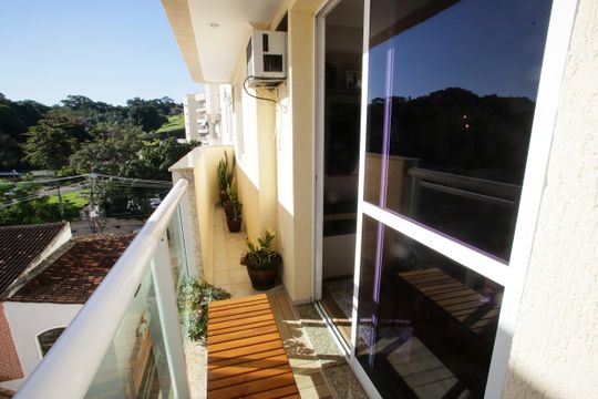 Varanda da Sala de apartamento à venda com 2 quartos, 60m² em Pechincha, Rio de Janeiro