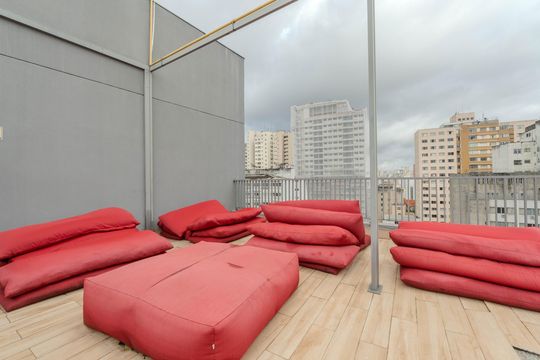 Área comum de kitnet/studio para alugar com 1 quarto, 28m² em Consolação, São Paulo