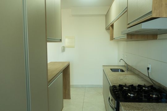 Cozinha de apartamento para alugar com 3 quartos, 80m² em Balneário Tropical, Paulínia