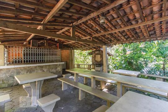Área Comum - Churrasqueira de kitnet/studio para alugar com 1 quarto, 32m² em São Conrado, Rio de Janeiro