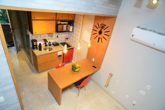 Sala de kitnet/studio para alugar com 1 quarto, 32m² em São Conrado, Rio de Janeiro