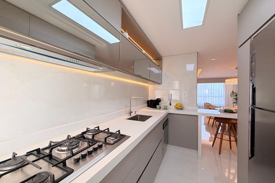 Cozinha de apartamento à venda com 3 quartos, 113m² em Jardim Messina, Jundiaí