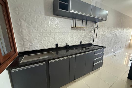 Cozinha de casa para alugar com 2 quartos, 55m² em Loteamento Jardim Timbaúva, Gravataí