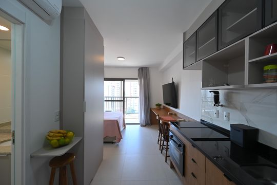 Cozinha de kitnet/studio à venda com 1 quarto, 30m² em Vila Clementino, São Paulo
