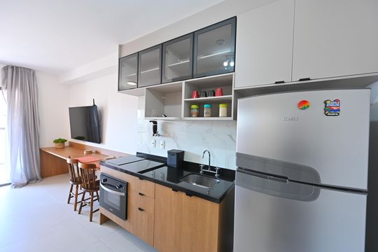 Cozinha de kitnet/studio à venda com 1 quarto, 30m² em Vila Clementino, São Paulo
