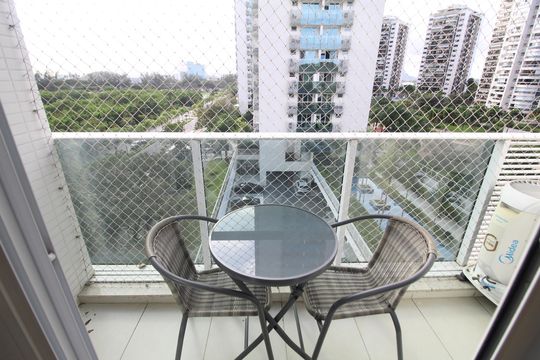 Sala - Varanda de apartamento para alugar com 2 quartos, 80m² em Barra Olímpica, Rio de Janeiro