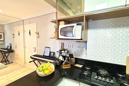 Cozinha de apartamento para alugar com 2 quartos, 59m² em Picanço, Guarulhos