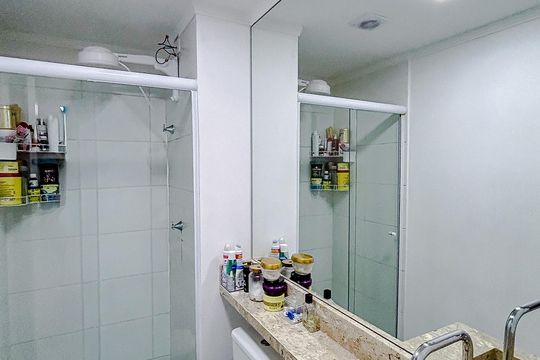 Banheiro de apartamento para alugar com 2 quartos, 33m² em Cidade Mãe do Céu, São Paulo