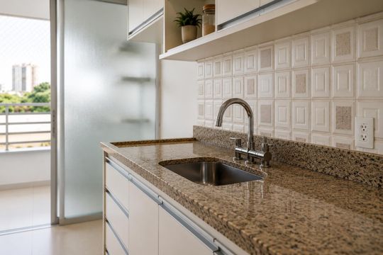 Cozinha de apartamento para alugar com 3 quartos, 105m² em Parque Campolim, Sorocaba