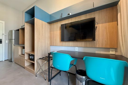 Sala de apartamento à venda com 1 quarto, 27m² em Jardim das Acacias, São Paulo