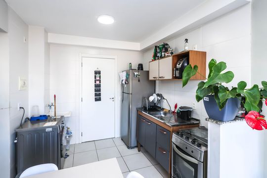 Sala e  Cozinha de apartamento para alugar com 2 quartos, 32m² em Mooca, São Paulo