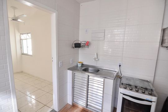 Cozinha de apartamento para alugar com 1 quarto, 40m² em Tijuca, Rio de Janeiro