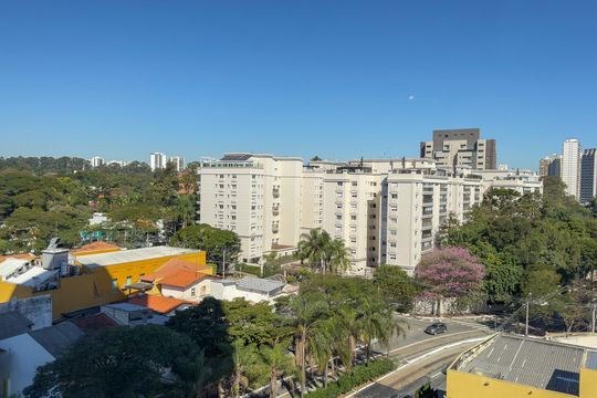 Vista da varanda de apartamento à venda com 2 quartos, 43m² em Santo Amaro, São Paulo