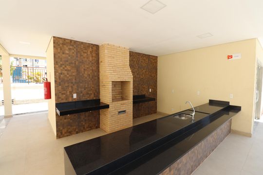 Área comum - Churrasqueira de apartamento para alugar com 2 quartos, 60m² em Barro Vermelho, São Gonçalo
