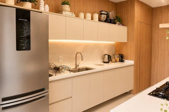 Cozinha de casa de condomínio à venda com 3 quartos, 164m² em Residencial das Flores, Várzea Paulista