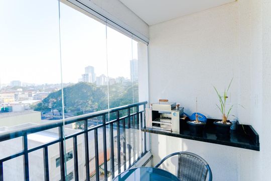Varanda da Sala  de apartamento à venda com 2 quartos, 58m² em Vila Renata, Guarulhos