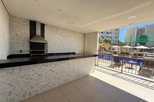 Área comum - Churrasqueira de apartamento para alugar com 2 quartos, 45m² em Califórnia, Contagem