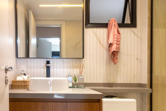 Banheiro Social de apartamento à venda com 3 quartos, 89m² em Vila Augusta, Guarulhos