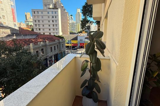 Varanda Quarto de apartamento à venda com 1 quarto, 60m² em Campos Elíseos, São Paulo