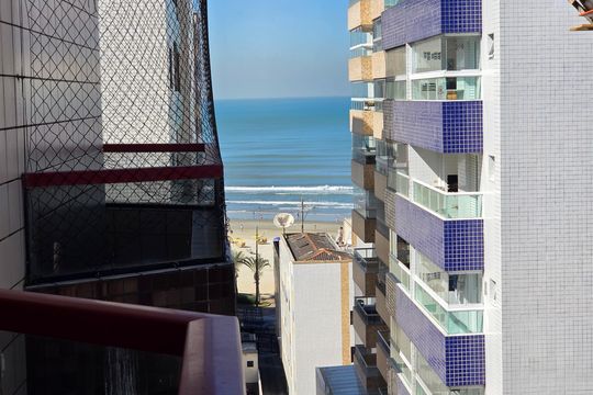 Varanda do Quarto 1 de apartamento para alugar com 1 quarto, 54m² em Cidade Ocian, Praia Grande