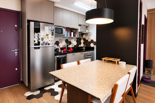 Cozinha de apartamento à venda com 2 quartos, 54m² em Consolação, São Paulo