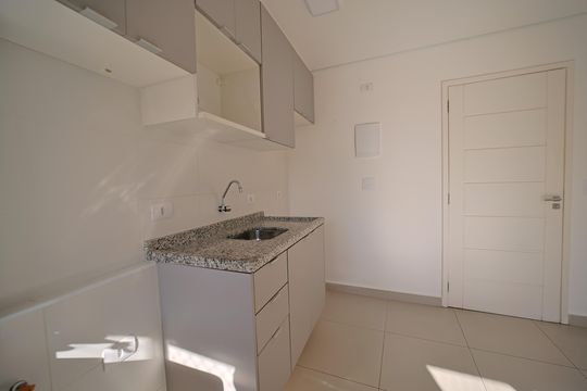 Cozinha de apartamento para alugar com 2 quartos, 45m² em Vila Guilhermina, São Paulo