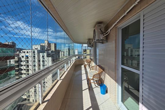 Varanda de apartamento para alugar com 3 quartos, 129m² em Guilhermina, Praia Grande