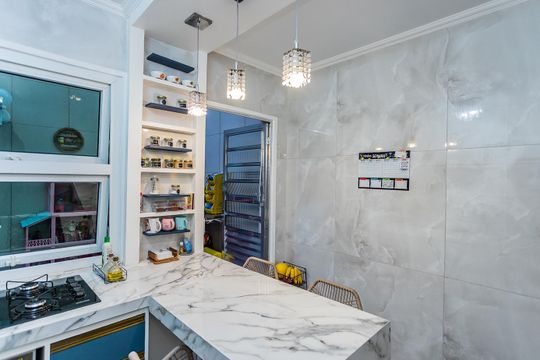 Cozinha de casa à venda com 2 quartos, 93m² em Jardim Santa Monica, São Paulo