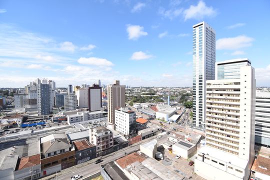 Vista da Sala de apartamento para alugar com 1 quarto, 35m² em Centro, Curitiba
