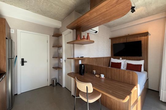 Studio de kitnet/studio para alugar com 1 quarto, 21m² em Cerqueira César, São Paulo