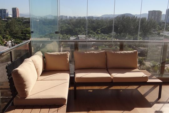 Varanda de apartamento para alugar com 1 quarto, 65m² em Barra da Tijuca, Rio de Janeiro
