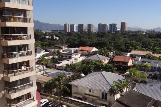 Vista da varanda de apartamento para alugar com 1 quarto, 65m² em Barra da Tijuca, Rio de Janeiro