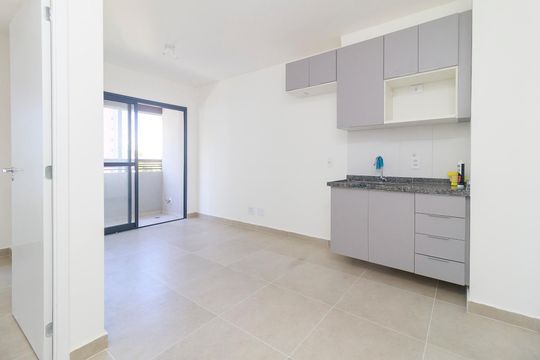 Cozinha de apartamento para alugar com 1 quarto, 34m² em Jardim Santo Amaro, São Paulo