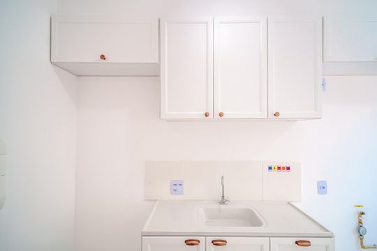 Cozinha de apartamento para alugar com 2 quartos, 42m² em Jardim Gilda Maria, São Paulo