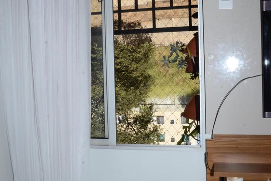 Varanda da Sala de apartamento à venda com 2 quartos, 47m² em Pousada Santo Antonio, Belo Horizonte