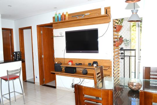 Sala de apartamento à venda com 2 quartos, 47m² em Pousada Santo Antonio, Belo Horizonte